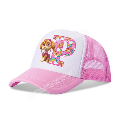 Paw Patrols Baseball Cap Skye Cartoon Anime A-Z Letters Printed Girls Headwear Summer Athleisure Adjustable Fashion Hats Gift