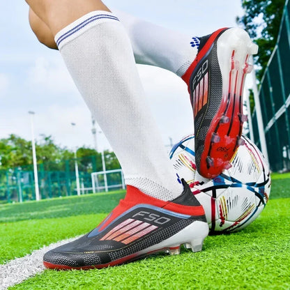 Nouvelles chaussures de football pour hommes, crampons longs antidérapants pour adultes, chaussures de sport pour garçons, crampons d'entraînement en plein air, respirantes et confortables