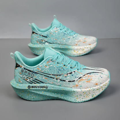 Running Shoes Carbon Board 2026 Marathon Cushion Men Sports Breathable Lightweight Women Comfortable Athletic Nonskid Sneakers