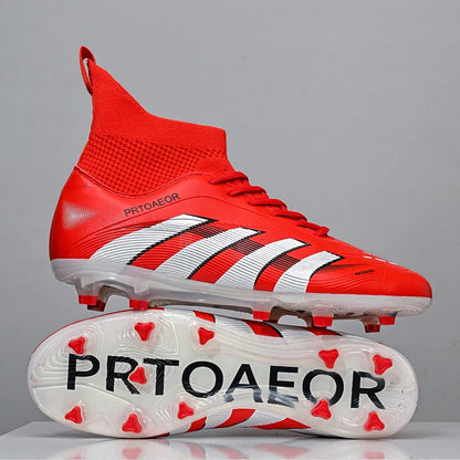 New Men Football Boots Match Soccer Shoes Boys Sneakers Comfortable Professional Non-Slip TF/FG Ankle Sports Shoes Unisex