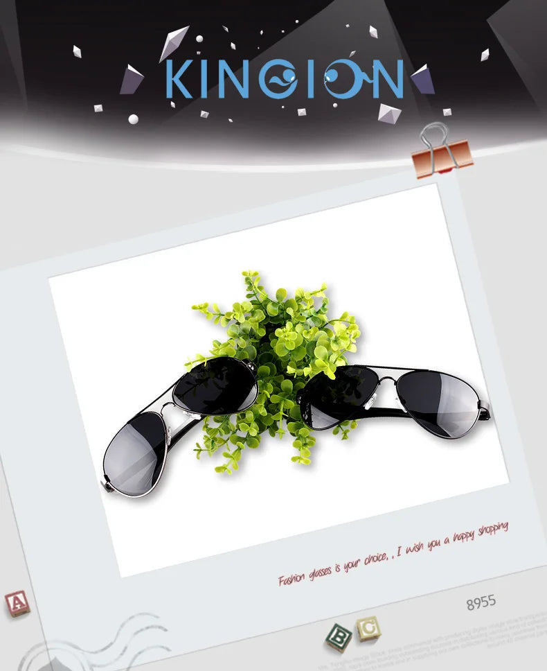 Classic Polarized Pilot Sunglasses For Male Driving Black Sun Glasses Men's Vintage Eyewear Gafas De Sol 8955