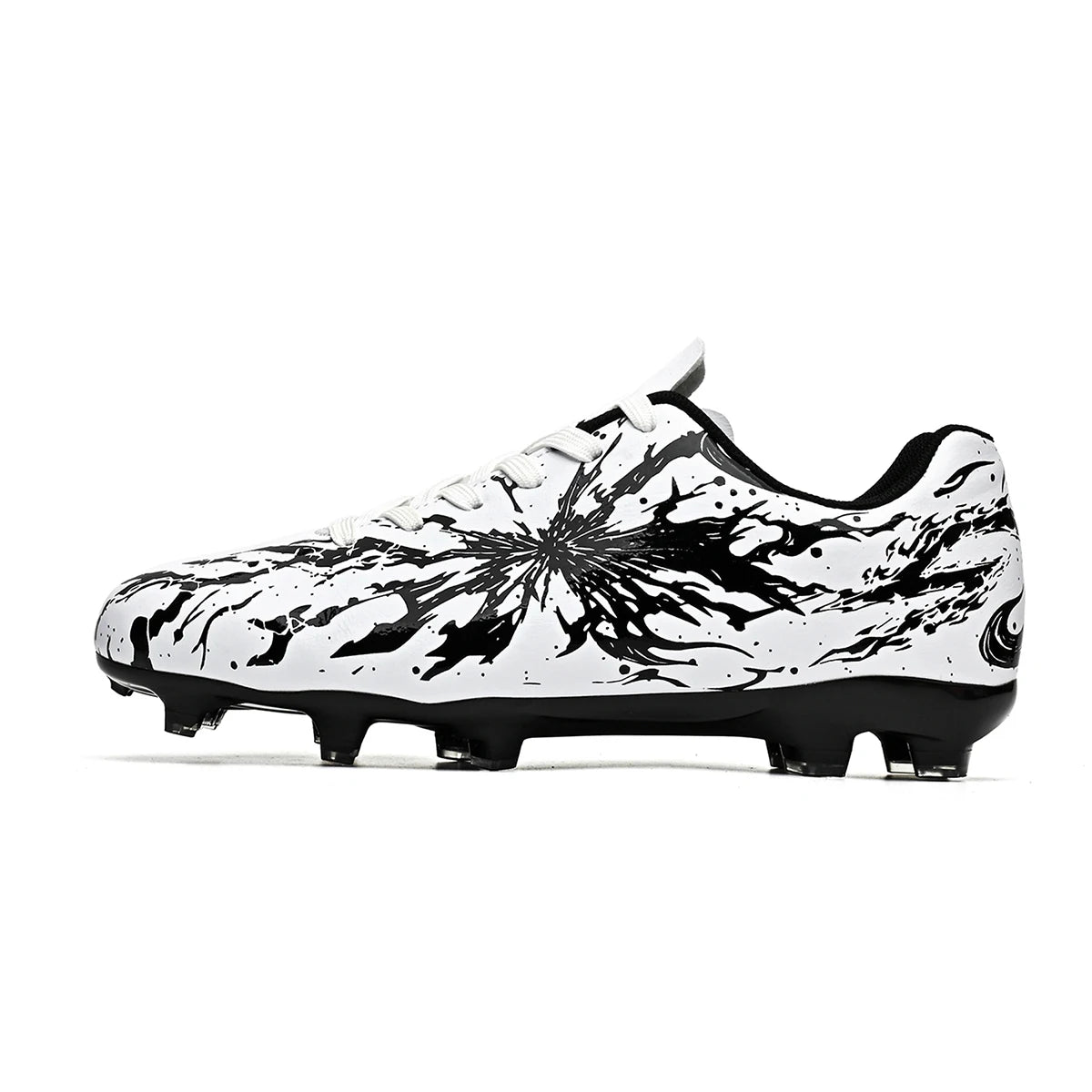 Chaussures de football pour hommes, modèle AG FG, tige en tricot ultra-léger, soutien stable de la voûte plantaire, idéales pour les entraînements prolongés sur terrain de gazon extérieur.