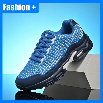 Men's Sports Shoes Lightweight Rebound Soft Sole Fashionable Mesh Breathable Youth Outdoor Running Fitness Training Shoes for Men
