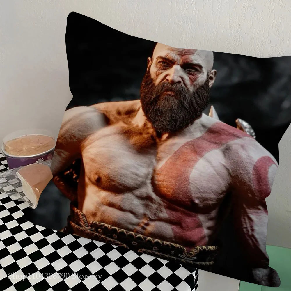 1pc The Last Of Us God Of War Pillow Case Square Bedroom Sofa Leisure Comfort Cushion Car Living Room Home Decoration