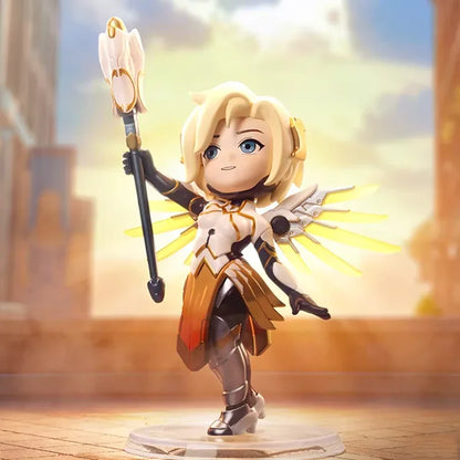 POP MART Overwatch Play of The Game Series Blind Box Mystery Box Toys Kawaii Ornaments Figurines Home Decor Desktop Model Dolls