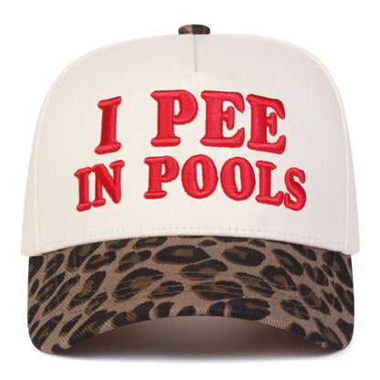 Unisex I PEE IN POOLS Letter Embroidery Baseball Caps Spring and Autumn Outdoor Adjustable Casual Hats Sunscreen Hat Sports Cap