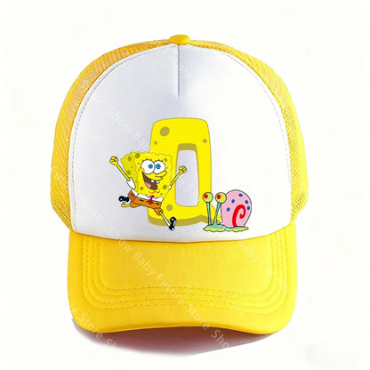 Spongebobs 4.72inch Baseball Caps for Adult Boys Kawaii Sports Breathable Mesh Hat Cute Cartoon Anime Sunbonnet Birthday Gifts