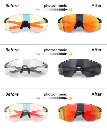 ELICIT New Photochromic Polarized Cycling Glasses Men Women Bike Glasses UV400 Eyewear Sunglasses HikingMTB Road Bicycle Goggles