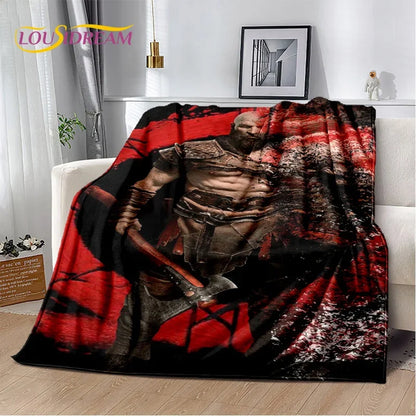 29 Style Kratos God of War Games Cartoon Blanket,Soft Throw Blanket for Home Bedroom Bed Sofa Picnic Travel Office Cover Gifts
