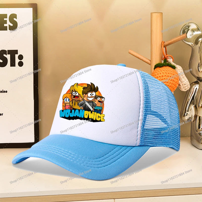 Wojan Teams Mesh Baseball Cap Cute Cartoon Summer Outdoor Sports Sun Hat Fashion Parent-child Activity Breathable Sunbonnet Gift