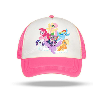 My Little Pony Baseball Caps Girls Summer Breathable Casual Hat Anime Print Sun Cap Kids Adult Adjustable Pointed Hats Gifts