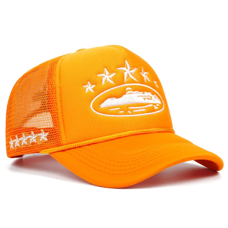 Fashion New Unisex Print Baseball Hats Hip Hop Breathable Personal Sunshade Mesh Versatile Street Snapback Hats Trucker Caps