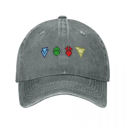 Twilight Imperium Technology Symbols Pixel Art Baseball Cap Icon Ball Cap fishing caps man fun hats Boy Women's