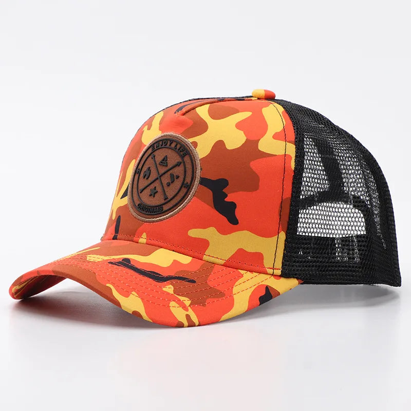 Four Seasons Mesh Baseball Cap Women Men Fashion Casual Breathable Letter Icon Unisex HipHop Trucker Caps Outdoor Sports Dad Hat