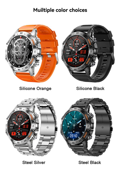 MEVADEN Steel 1.39 inch Men Luxury Smart Watch Bluetooth Call Sport Fitness Tracker Health Monitor Smartwatch for Male MD52