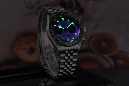 2026 New PAGANI DESIGN BB Flamingo Chronograph Luxury Sports Quartz Watch Men Sapphire mirror 100M Waterproof Fashion Wristwatch
