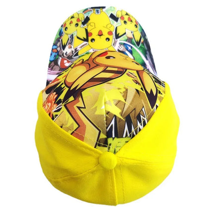 Cartoon Pokemon Baseball Cap Pikachu Hat Adjustable Pokemon Cosplay Hip Hop kids Girls Boys Anime Figure Toys children Gifts