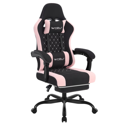 WOLTU sukamoji kompiuterio kėdė su masažo funkcija, ergonominė biuro kėdė su pagalvėle ir pakoju, reguliuojamo aukščio gaming kėdė