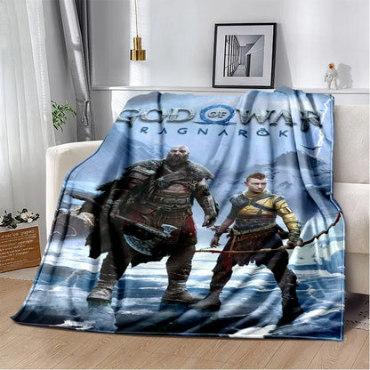29 Style Kratos God of War Games Cartoon Blanket,Soft Throw Blanket for Home Bedroom Bed Sofa Picnic Travel Office Cover Gifts