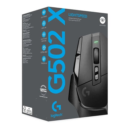 Logitech G502 X Lightspeed Ασύρματο Gaming Ποντίκι με υβριδικούς οπτικομηχανικούς διακόπτες LIGHTFORCE, αισθητήρα gaming HERO 25K, συμβατό, Νέο