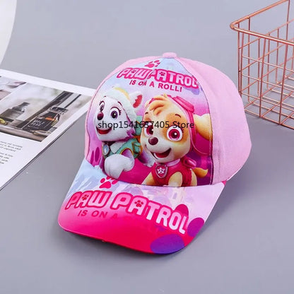 Cute Paw Patrol Sun Hat Cartoon Everest Skye Baseball Cap Pat Patrouille Puppy Dog Summer Sun Hat Adjustable Cotton Hats