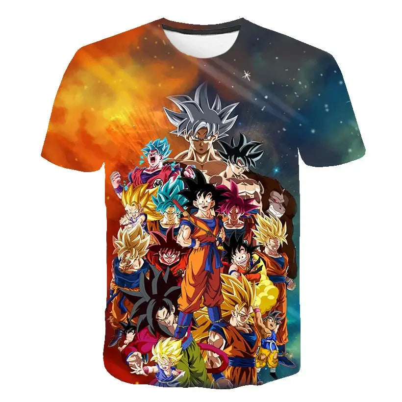 2024 New Fashion Dragon Ball 3D T-shirt Summer Short Sleeve O-Neck Goku Vegeta Men's Casual Shirt Boys' Produit gaming premium Fraquane