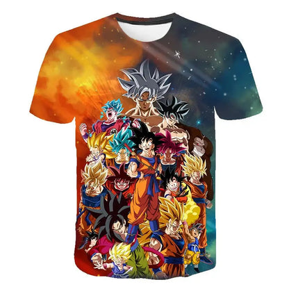 2024 New Fashion Dragon Ball 3D T-shirt Summer Short Sleeve O-Neck Goku Vegeta Men's Casual Shirt Boys' Produit gaming premium Fraquane
