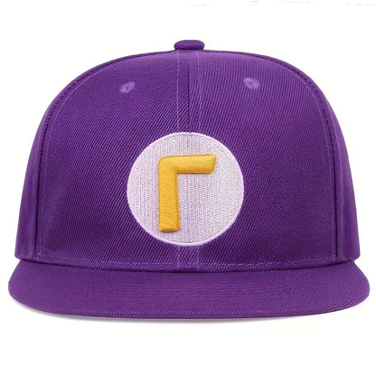 Bandai Super Mario letter embroidered baseball cap for both men and women, sunshade and sun protection duckbill cap cotton