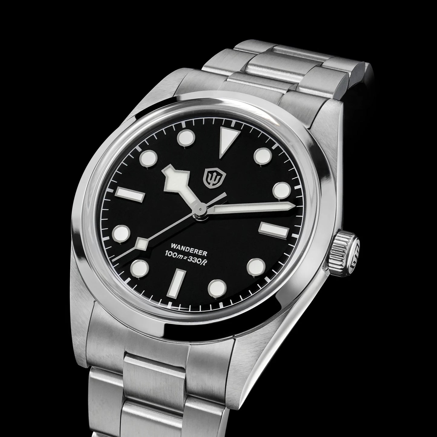 Watchdives WD1016 V3 Quartz Watch 37mm Stainless Steel Case Sapphire Vintage Watch  VH31 Sweep Movemet 100m Waterproof Men Watch