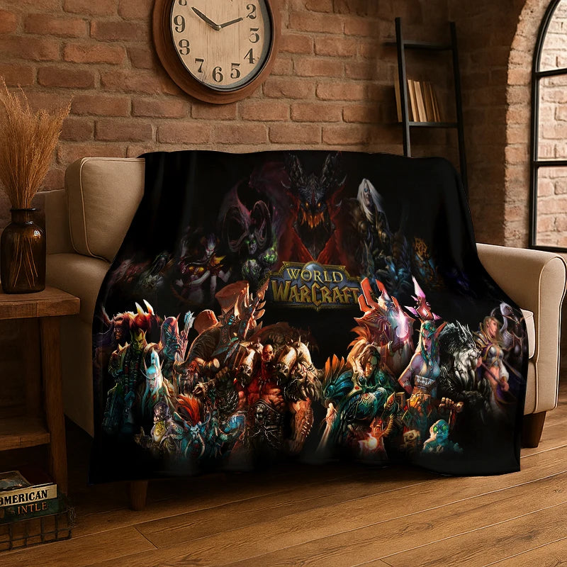 Demon Hunter Arthas World of Warcraft WOW Фланелено одеяло – меко и топло одеяло за спалня, хол, легло, пътуване и пикник