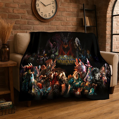 Demon Hunter Arthas World of Warcraft WOW Фланелено одеяло – меко и топло одеяло за спалня, хол, легло, пътуване и пикник