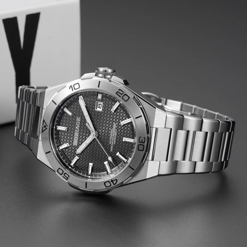 BORIAGE Fully automatic mechanical men's watch BGW9 luminous watch MIYOTA9015 movement 316 stainless steel 200m Water Resistance