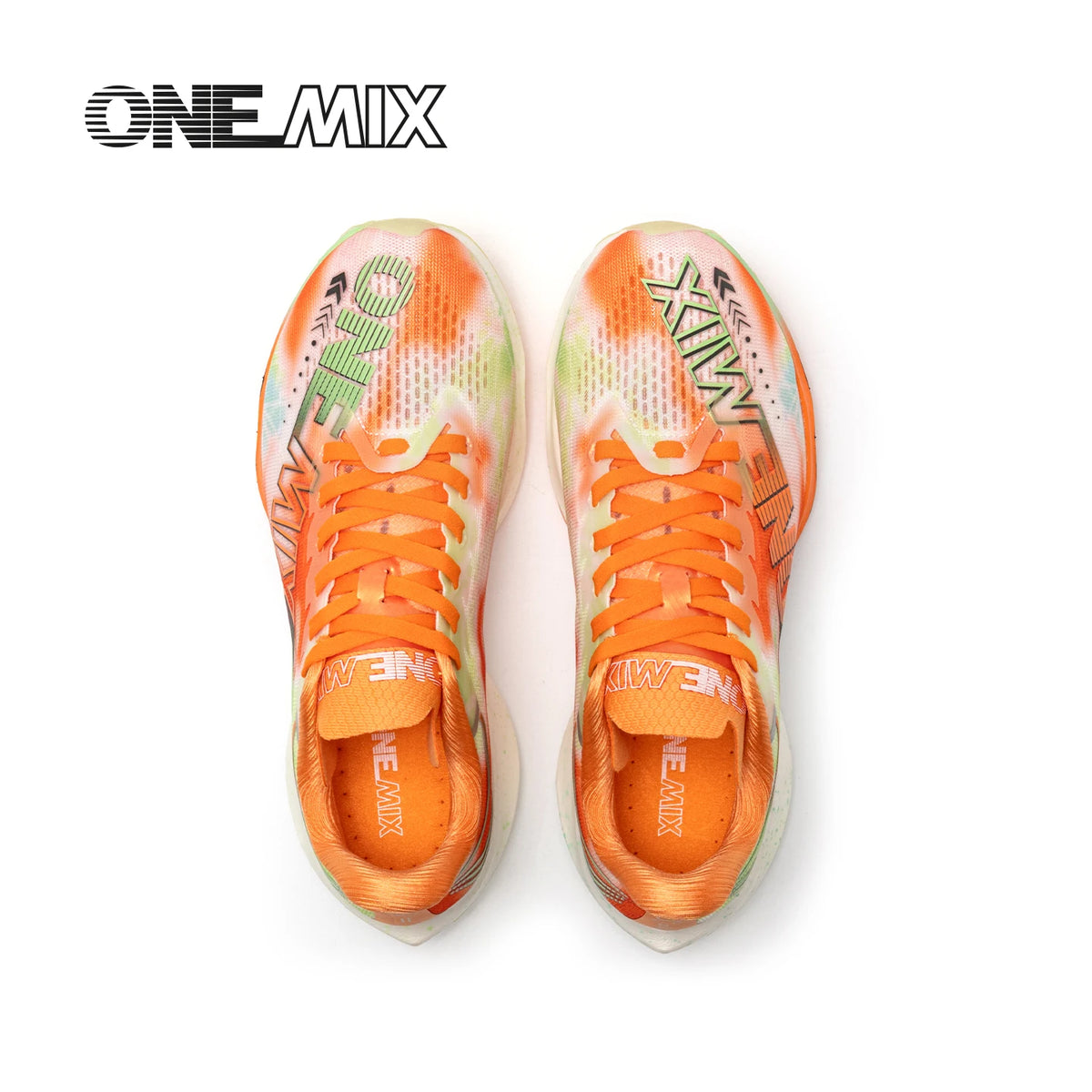 ONEMIX New Nylon Carbon Board Marathon Running Racing Shoes Shock-relief Professional Stable Support Ultra-light Rebound Sneaker