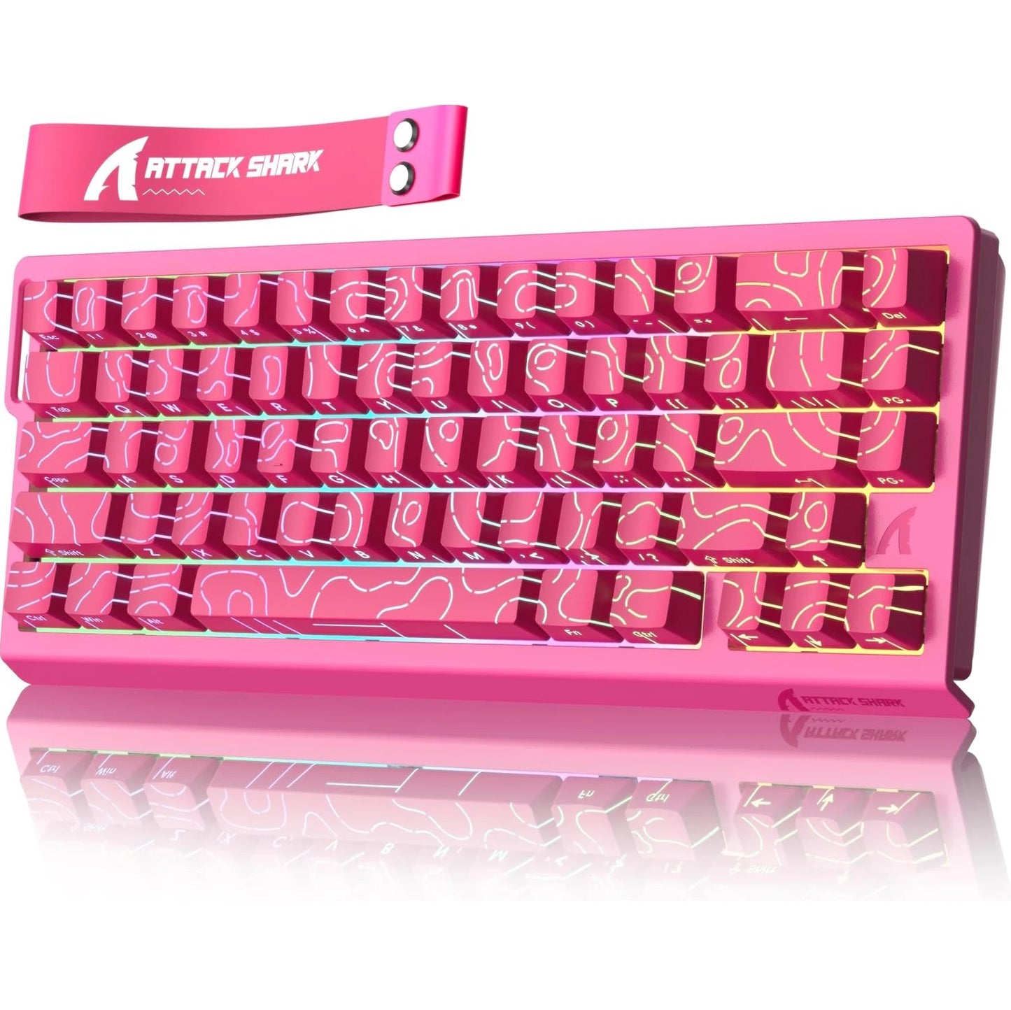 ATTACK SHARK X68 HE 8000Hz Rapid Trigger Keyboard 0.01mm RT Accuracy RGB Wired Gaming Keyboard with Magnetic Switch  for PC/Mac