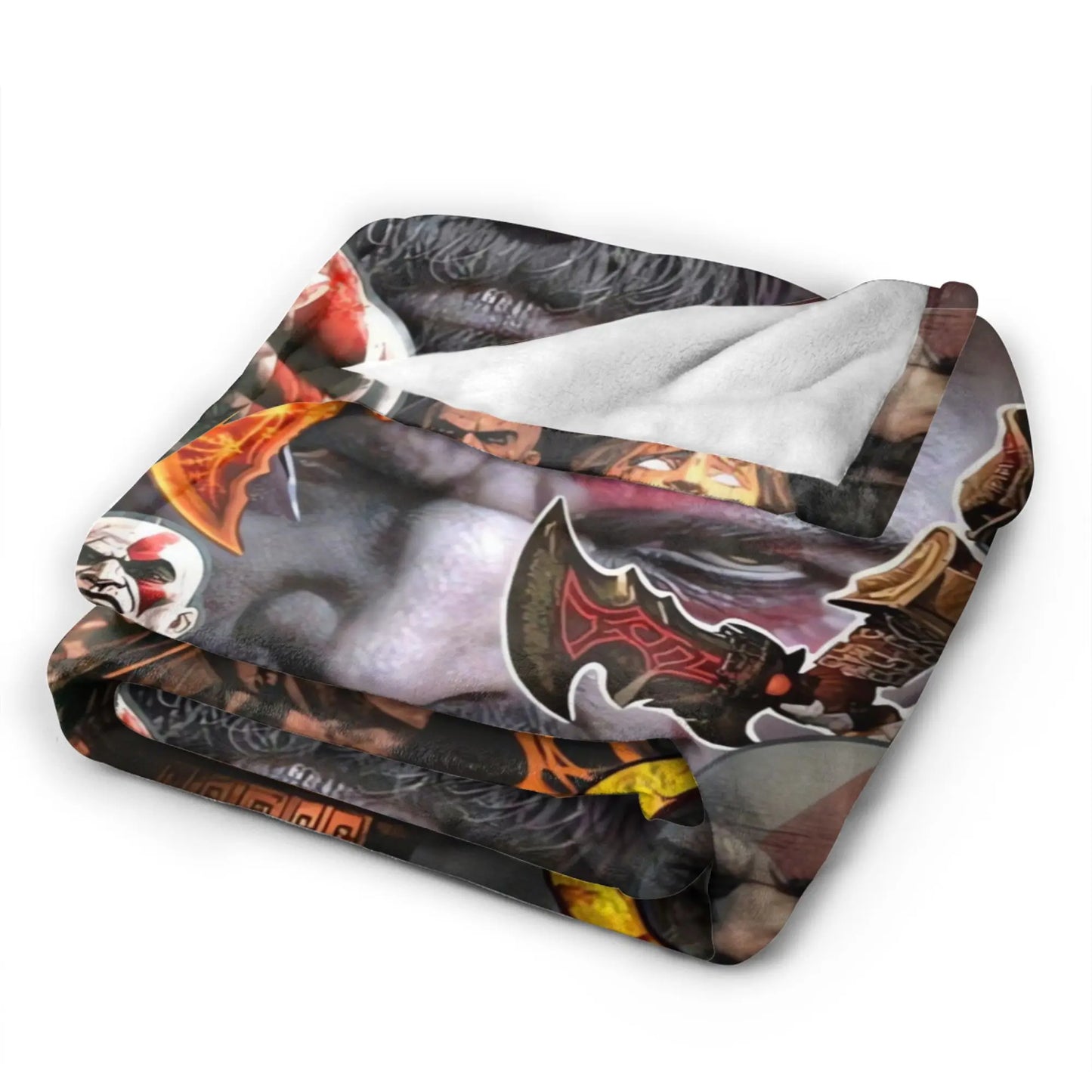 God of War Game Gamers Kratos Blanket Quality Super Soft  Throw Blanket Spring Decorative Couch Chair Sofa Bed Pattern Bedspread