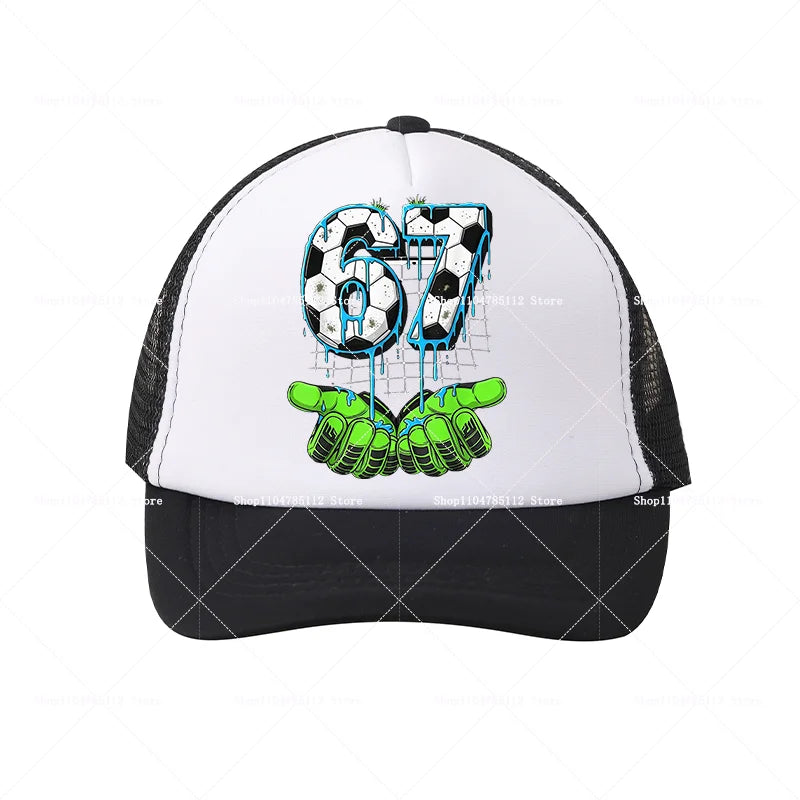 Steal A Brainrot Baseball Cap 67 Six Seven Cartoon Anime A-Z Letter Hat Boys Girls Adjustable Sport Fashion Adult Headwear Gift