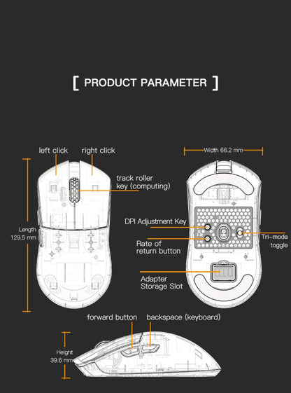 Darmoshark M3Pro -pelihiiri 2.4G BT Wireless Tri-Mode PAW3395 -sensorilla N52840 26000DPI, isokätinen makroajurihiiri pelaamiseen