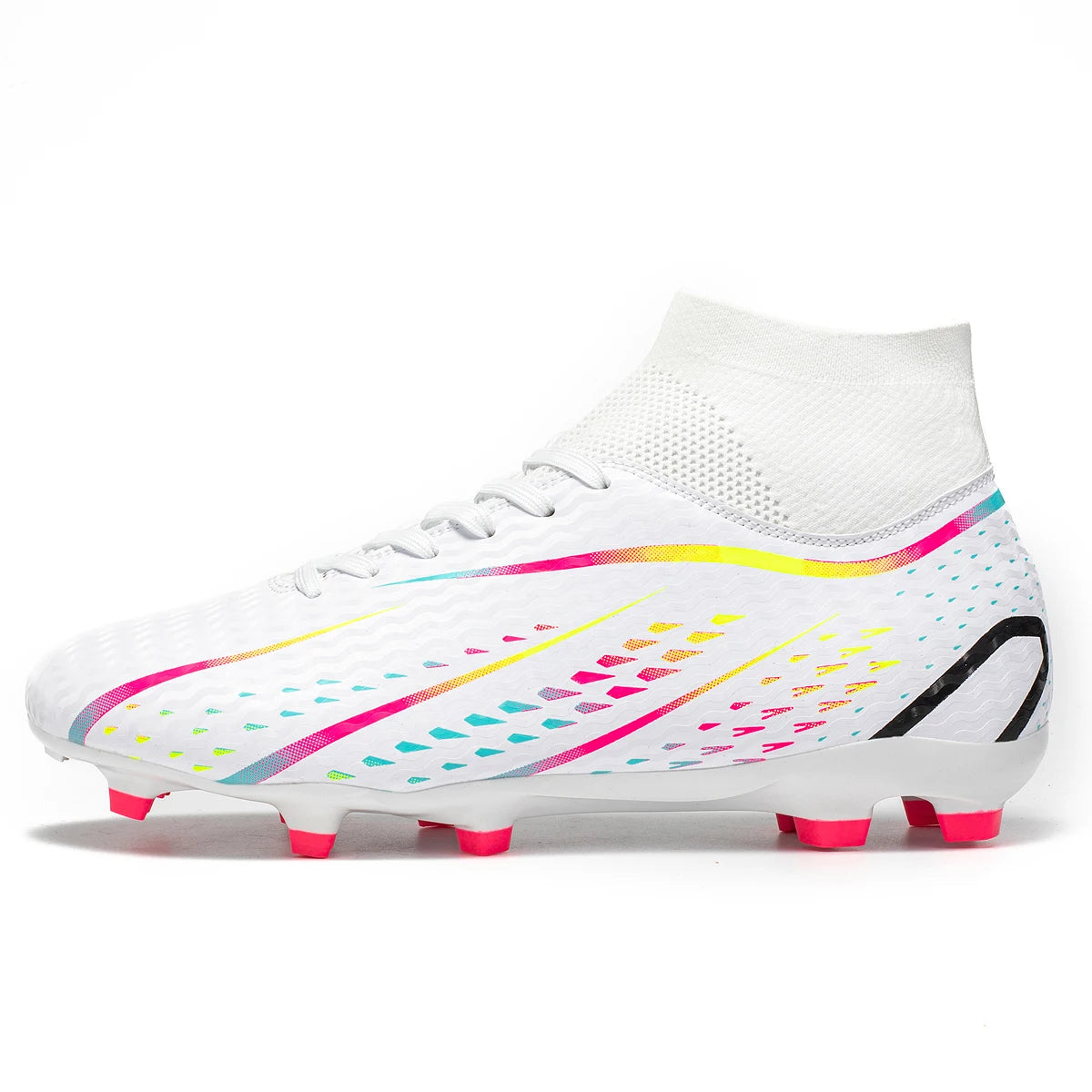 Chaussures de football AG FG pour adultes, dédiées aux compétitions, tissu PU haute densité, crampons longs en TPU antidérapants, robustes, pour entraînement sur gazon naturel