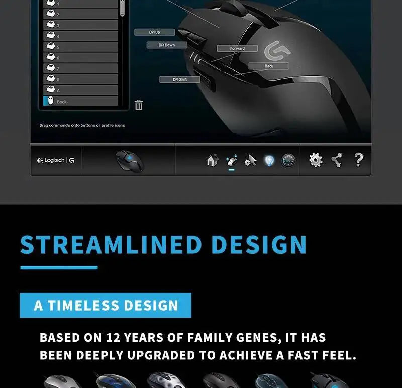 „Logitech G402“ žaidimų pelė su „Fusion Engine“ technologija, 4 DPI nustatymais, 32 bitų procesoriumi ir neslystančia danga profesionaliam konkurenciniam žaidimui