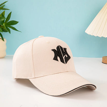 1pc unisex baseball cap with embroidered New York logo and stars - Lightweight cap, stretchable for adjustable buckle outdoor fi