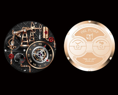PINDU Design New Button Oil Pump Quartz Watch for Men Swiss Quartz 762 Movement Sapphire Waterproof Stainless Steel Men's Watch