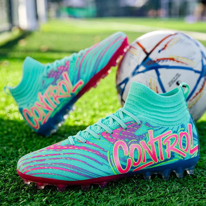 Nouveaux hommes bottes de Football crampons baskets haut de gamme chaussures de Football de haute qualité antidérapant Futsal herbe Match intérieur vente chaude FG/TF