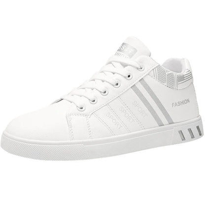 Zapatillas informales para hombre, zapatillas de skate, zapatillas planas de PU, zapatillas para estudiantes, zapatillas para actividades al aire libre, zapatillas urbanas, zapatillas con cordones para caminar, tallas grandes 48