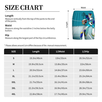 Custom Megaman Video Game Mega Man Short Pajama Pants Men Sleepwear Sleep Lounge Bottom Shorts Sleeping Pants