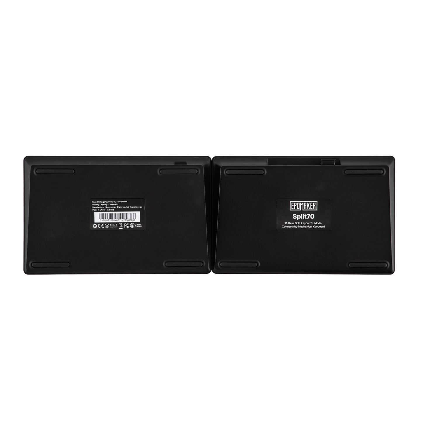EPOMAKER Split70 QMK/VIA 70% Split Layout Wired/BT/2.4Ghz Wireless Mechanical Keyboard with Programmable Knob Mac Modifier