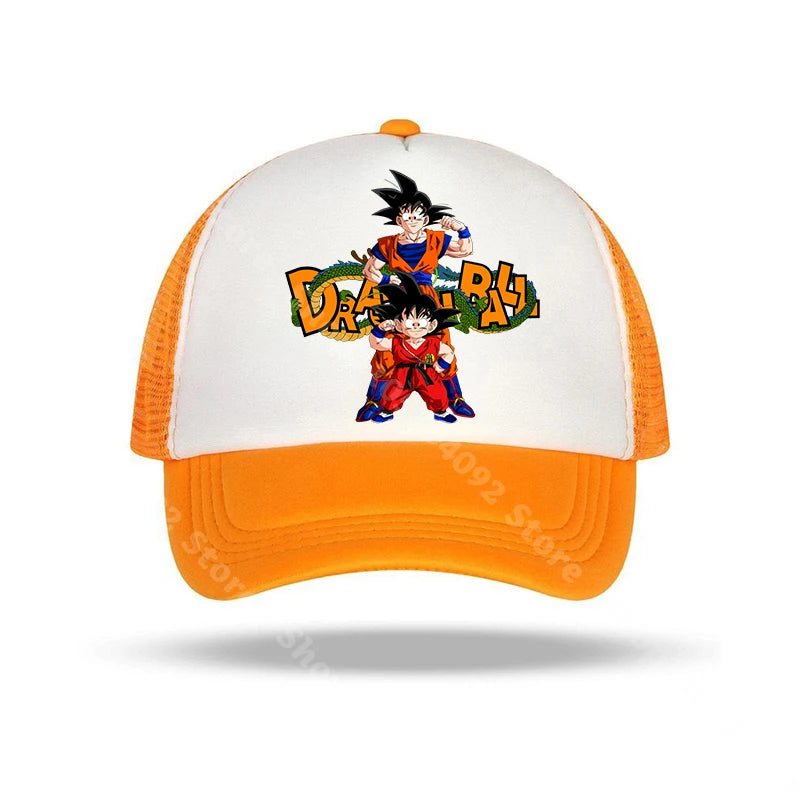 Dragon Ball-baseballkepsar med anime-karaktärer, solhattar för barn och vuxna, andningsbara sommarhattar i ledig stil, justerbara kepsar med skärm, presenter