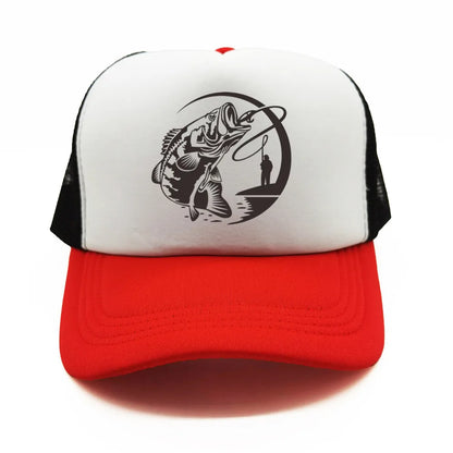 Fiske-skelett-trucker-keps, sommar, herr, cool fiskarkeps, basebollkeps, unisex, utomhus, nätkepsar, MZ-238