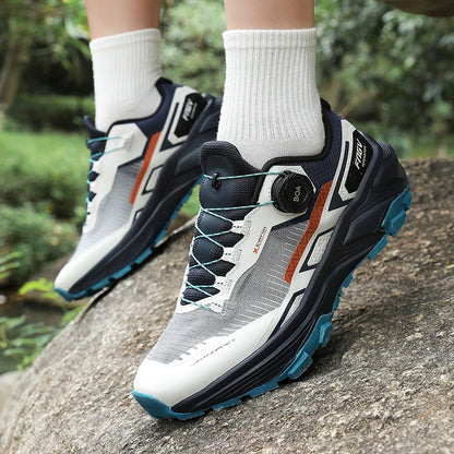 Mens Running Shoes 2025 New Breathe Mesh Outdoor Off Road Hiking Shoes Cushioning Flat Soft Mesh Walking Shoes for Man