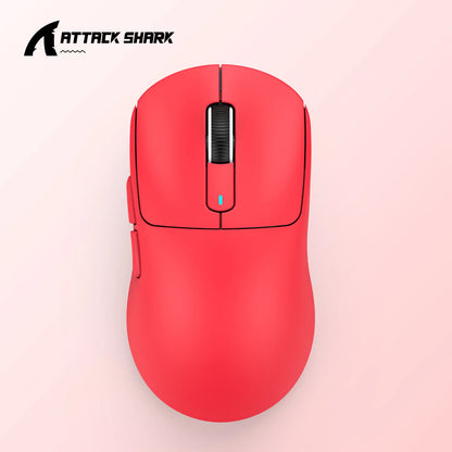 Ποντίκι τριπλής λειτουργίας ATTACK SHARK X3 1K Hz, X3Pro ασύρματο ποντίκι Bluetooth 4K Hz ελαφρύ, PAW3395, ταχύτητα κίνησης 650IPS