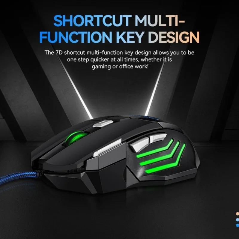 G6 Ενσύρματο Gaming Ποντίκι USB με 7 Κουμπιά, Τροχό Κύλισης, Ρυθμιζόμενη Οπτική Ανάλυση 5500DPI, Εργονομικό Ποντίκι E-sports για Laptop PC Xiaomi